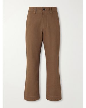 Margaret Howell Mhl. Simple Straight-Leg Cotton-Drill Trousers - Natural