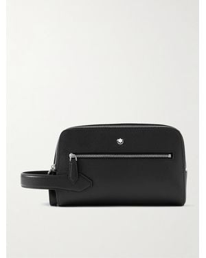 Montblanc Textured-Leather Washbag - Black
