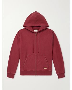 Aimé Leon Dore Cotton-Jersey Zip-Up Hoodie - Red