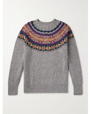 Howlin' Fragments Of Light Fair Isle Wool Sweater - Grey