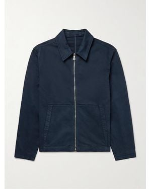 MR P. Cotton-Blend Gabardine Coach Jacket - Blue