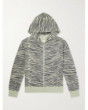 Visvim Jumbo Printed Cotton Zip-up Hoodie - Grey