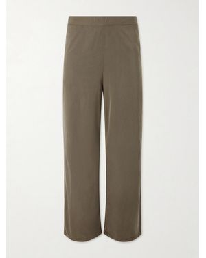 Remi Relief Straight-Leg Twill Trousers - Natural