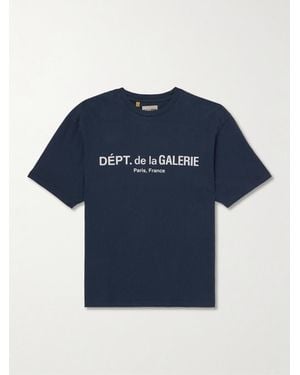 GALLERY DEPT. French Lux T-Shirt aus Baumwoll-Jersey mit Logoflockdruck - Blau