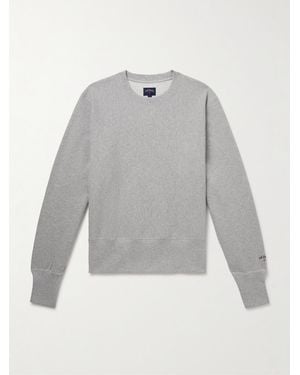 Noah Logo-Embroidered Cotton-Jersey Sweatshirt - Gray