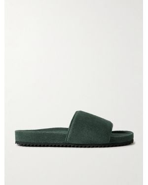 Frescobol Carioca Renato Linen Slides - Green