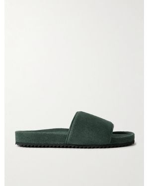 Frescobol Carioca Renato Linen Slides - Green