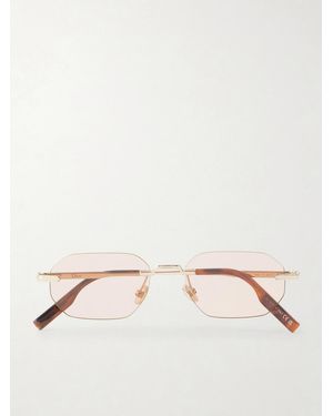 Dior DiorBlackSuit S19U Square-Frame Gold-Tone Sunglasses - Natur