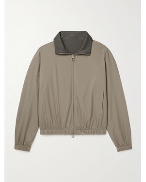 Loro Piana Reversible Windmate Storm System Shell And Cashmere Bomber Jacket - Brown