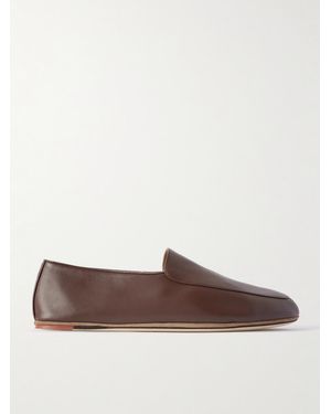 Loro Piana Anton Walk Leather Loafers - Brown