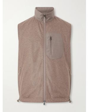 Sease Explorer Reversible Padded Cashmere And Wool Gilet - Brown