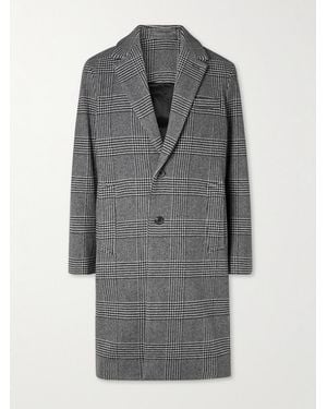 MR P. Checked Virgin Wool-Blend Coat - Grey