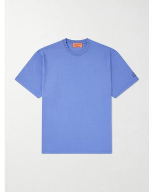 A Kind Of Guise Basso Ciao A Tutti Logo-Print Cotton-Jersey T-Shirt - Blue