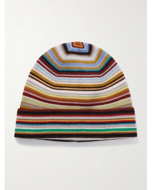 Paul Smith Signature Stripe Wool Beanie - Grey
