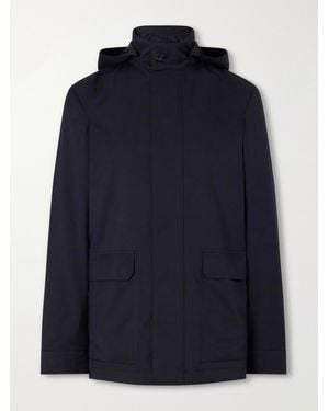 ZEGNA Twill Hooded Jacket - Blue