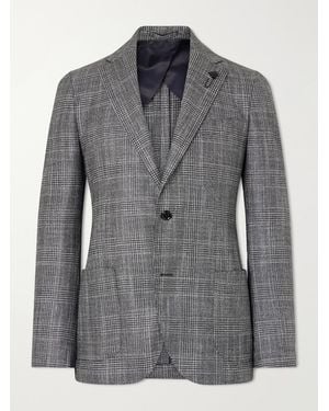 Lardini Prince Of Wales Checked Wool - Grau