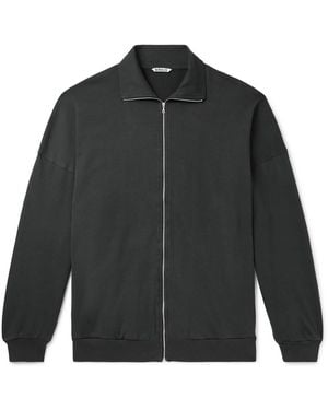 AURALEE Cotton-Jersey Zip-Up Sweatshirt - Gray