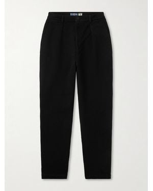 Blue Blue Japan Straight-Leg Sashiko Cotton Trousers - Black