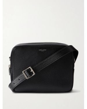 Saint Laurent Small Full-grain Leather Messenger Bag - Black