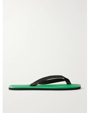 AURALEE Leather Flip-Flops - Green
