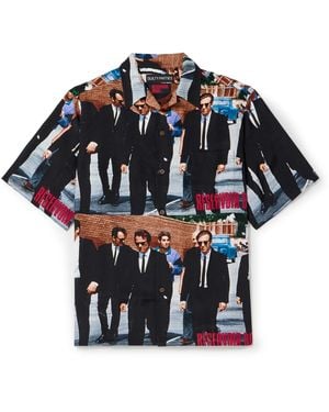 Wacko Maria Reservoir Dogs Convertible-Collar Printed Woven Shirt - Blue