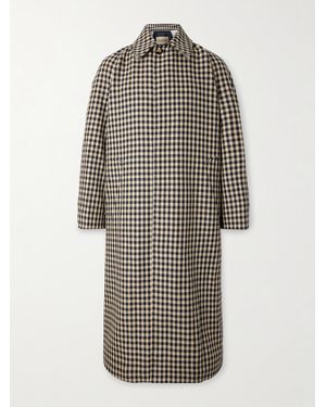 Valentino Garavani Gingham Cotton And Wool-Blend Coat - Natural