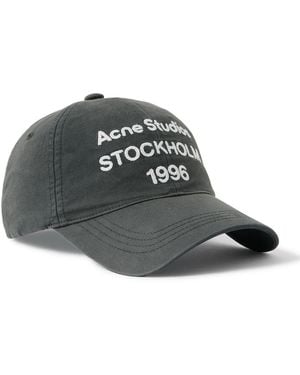 Acne Studios Logo-Embroidered Cotton-Twill Baseball Cap - Black