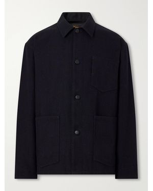 Visvim Baker Textured Wool And Linen-Blend Jacket - Blue