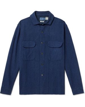 Blue Blue Japan Cotton-Flannel Shirt - Blue