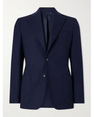 De Petrillo Wool-Hopsack Blazer - Blue