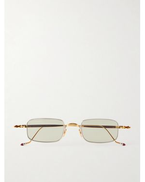 Jacques Marie Mage Dusk Square-frame Two-tone Metal Sunglasses - Natural