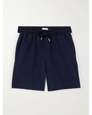MR P. Striped Cotton-Jersey Drawstring Shorts - Blue
