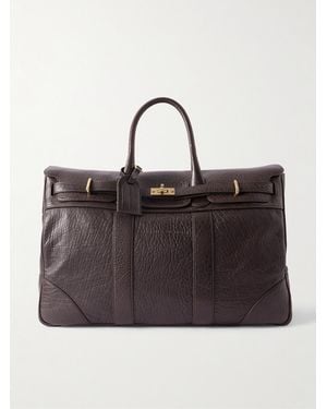Brunello Cucinelli Weekender aus vollnarbigem Leder - Schwarz
