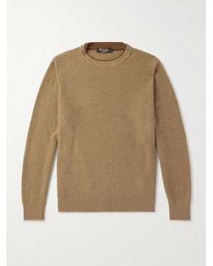 Loro Piana City Birdseye Baby Cashmere Jumper - Natural