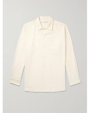 Umit Benan Cotton-Flannel Shirt - Natural