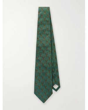 James Purdey & Sons 8Cm Printed Silk Tie - Green