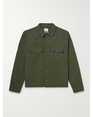 Kingsman Valstar Hemdjacke aus Leinen - Grün