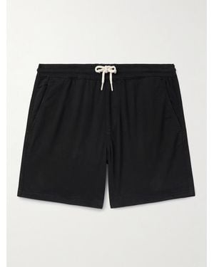 NN07 Gregor Straight-Leg Tencel Lyocell And Lenzing Ecovero-Blend Twill Drawstring Shorts - Black
