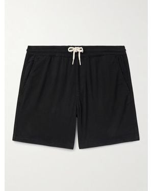 NN07 Gregor Straight-Leg Tencel Lyocell And Lenzing Ecovero-Blend Twill Drawstring Shorts - Black