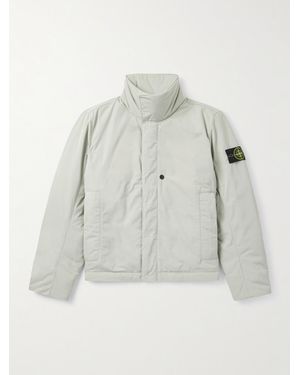 Stone Island Logo-Appliquéd Padded Micro Twill Jacket - Grey