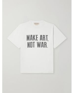 Remi Relief Make Art, Not War Printed Cotton-Jersey T-Shirt - White