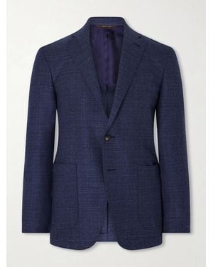 Canali Kei Wool Suit Jacket - Blue