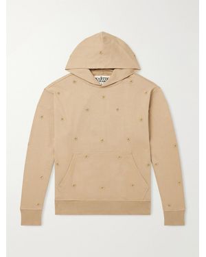 Kartik Research Bead-Embellished Embroidered Cotton-Jersey Hoodie - Natural