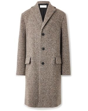 Dries Van Noten Wool-Blend Tweed Overcoat - Gray