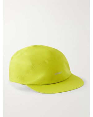 Satisfy Logo-Print Pertex Shield Air Ripstop Running Cap - Yellow