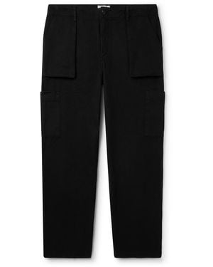 MR P. Edward Straight-Leg Cotton-Twill Cargo Pants - Black