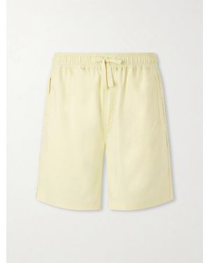 Saman Amel Straight-Leg Silk Shorts - Natural