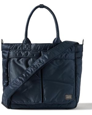 Porter-Yoshida and Co Tanker Nylon-Twill Tote Bag - Blue