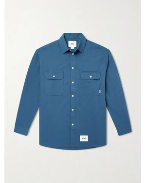 WTAPS Checked Seersucker Shirt - Blau