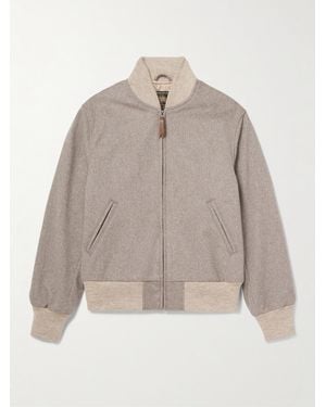 Golden Bear The Jackson Bomberjacke aus Wolle - Natur